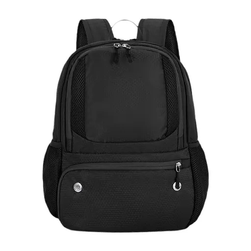 Basketball Training Backpack with Separate Shoe Compartment Sports Equipment Bag - Black