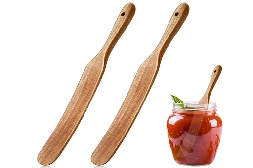 2 Pack Wooden Spatulas for Baking Mixing Sourdough and Cooking