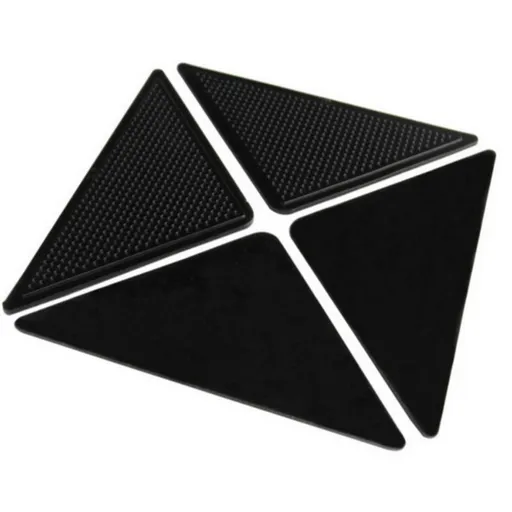 Heavy Duty Non-Slip Reusable Corner Pads - Double-Sided Adhesive Pad for Corners and Sides on Hardwood Floors, Area Rugs