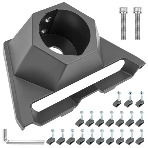 Satellite Dish Pole Mount Kit, Stable 3 Point Support Structure, Heavy Duty Weatherproof PC Housing, with 3/4/4X 500 Lbs Load Capacity