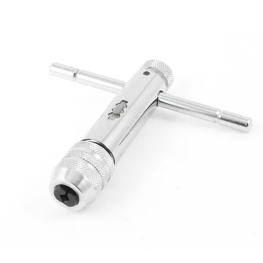 Adjustable Ratchet Tap Wrench T-Handle, M3-M8 Capacity, Tap Reamer Tapping Ratcheting Wrench,90mm Body Length