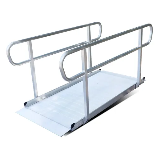 Kartrite 6ft Portable Aluminium Wheelchair Ramp with Handrails - 386kg Heavy Duty Non-Slip Mobility Scooter Ramp