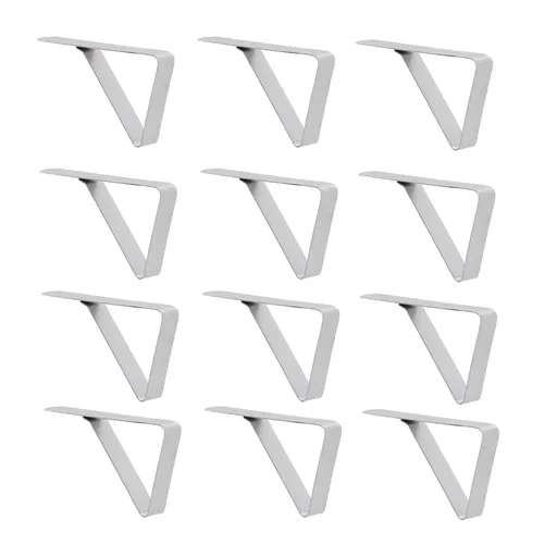 12Pcs Tablecloth Clip Stainless Steel Triangle Tablecloth Garden Dining Table Tablecloth Clip Picnics Restaurants