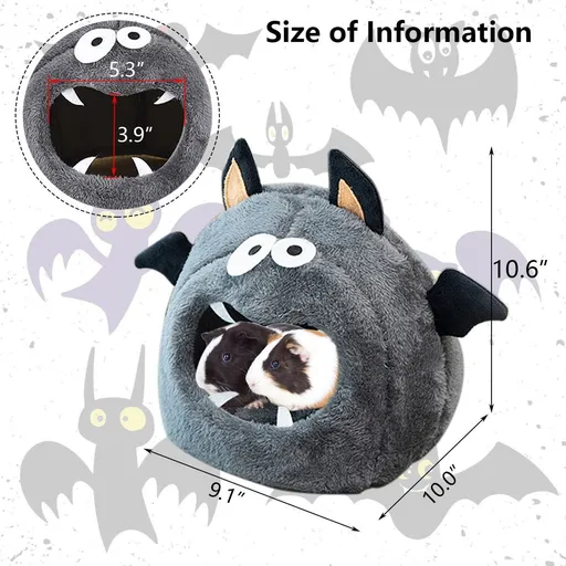 Guinea Pig Bed Hideouts Warm Small Animal Pet Beds Monster Hamster Bed House Accessorie for Guinea Pig Chinchilla Hedgehog Hamster