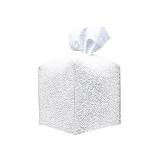 Tissue Box Cover, Refined Modern PU Leather Square Holder - Decorative Holder/Organizer for Bathroom Vanity Countertop-3pcs
