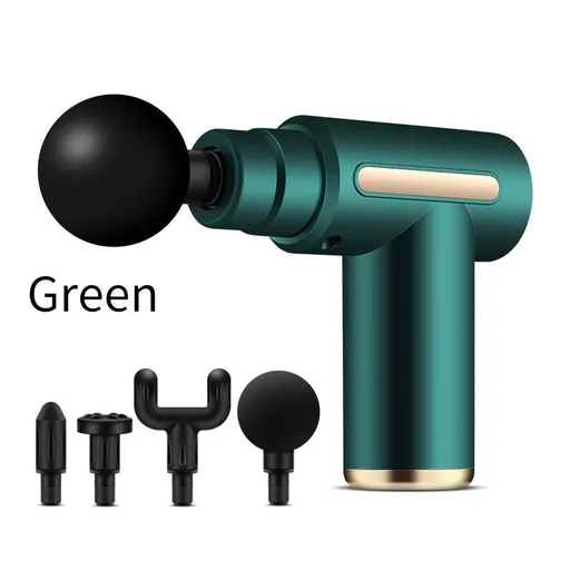 Portable Massage Gun Deep Tissue Percussion Handheld Muscle Massager Tool Blue Size 7.5x5.5x1.96in
