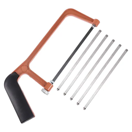 Orange Mini Hacksaw Set for Kids and Gardeners, Compact Hand Saw for Precise Cutting and Craft Projects