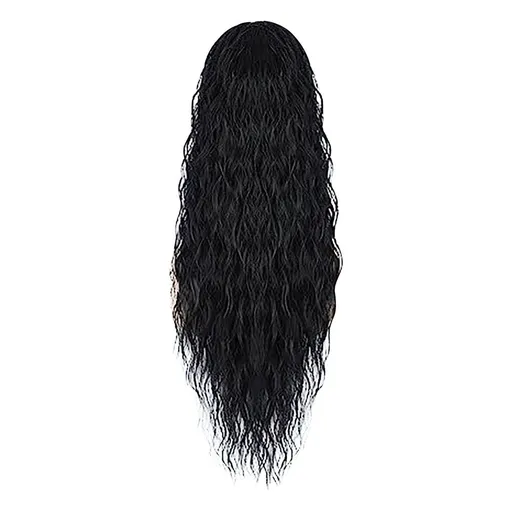 Drawstring Ponytail Water Wig Ponytail Elastic Mesh Wig Braid Natural And Realistic, Beautiful Water Pattern Ponytail Wig