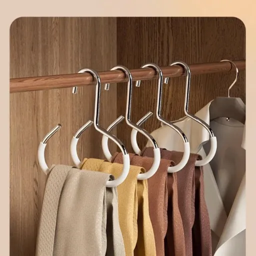 10-pack - Non-slip - Space-saving - Storage rack - Wardrobe belt/scarf hooks - Suitable for displaying hats, vests, ties, shawls (white)