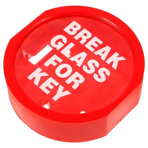 Red Plastic Emergency Door Lock Box for Key Storage and Security Enhancement in Small Spaces 1Pack
