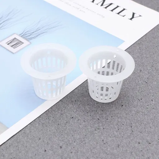 White Net Basket for Hydroponics with Aeration and Uv Resistance 50Pcs