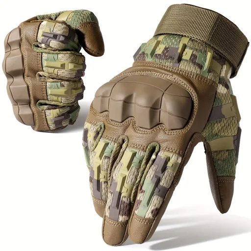 Cycling Gloves All-Round Protection Gloves Durable Cycling Gloves Ergonomic - Camel - Size L