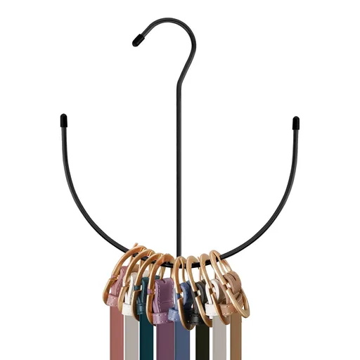 Belt Hangers, Belt Rack Black Closet Accessories Organizers, Closet Organizer Hook Rack for Belt, Ties, Scarves, Camisoles