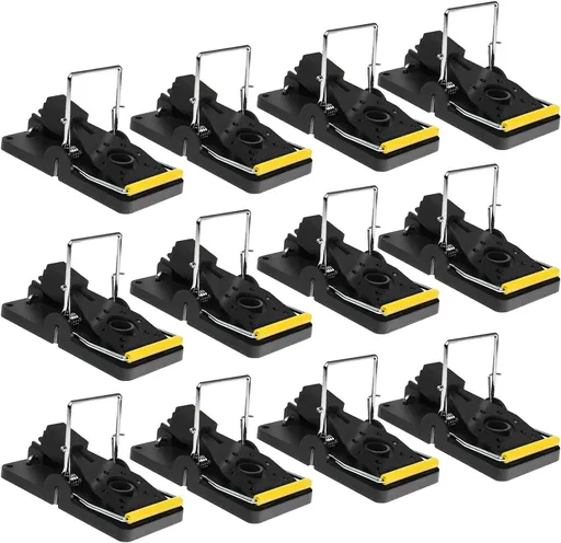 Mouse Traps, Mouse Traps Indoor for Home Quick Effectively, Reusable Mice Trap for House Indoor Outdoor Kill Safe for Family and Pet 12 Packs