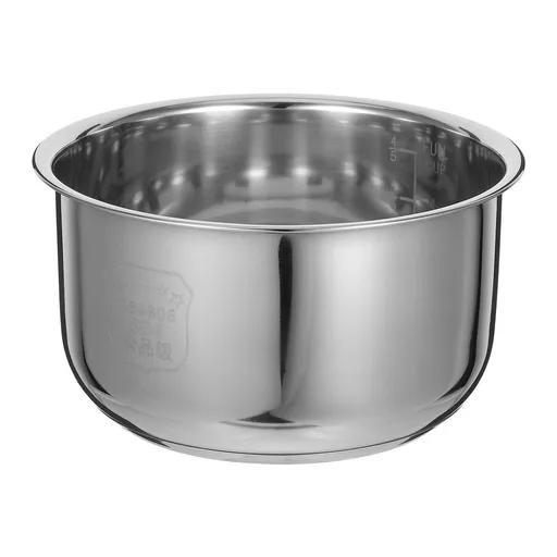 Silver Stainless Steel Rice Cooker Replacement Inner Pot Compatible with Multiple Brands