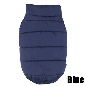 XXL Navy Blue Premium Fleece-Lined Pet Winter Vest | Thickened Padded Dog and Cat Coat | Warm Windproof Outdoor Jacket