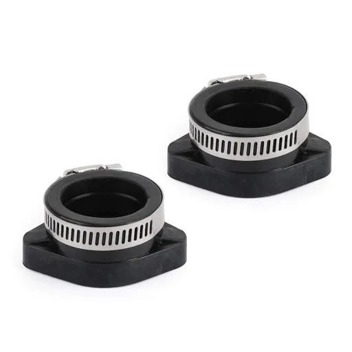 28mm 2PCS Carburetor Intake Manifold Boot, Carburetor Intake Adapter Flange Manifold with Clamp for VM24 PE26 PE28 PWK 28mm