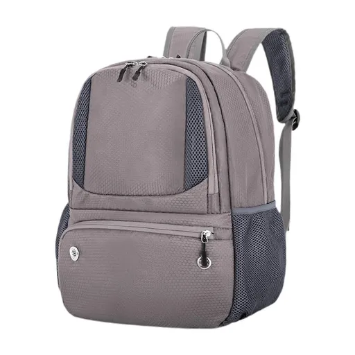 Basketball Training Backpack with Separate Shoe Compartment Sports Equipment Bag - Gray