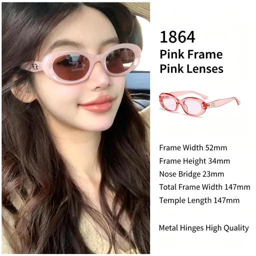 Sweet Pink Frame Pink Lens Cat Eye Sunglasses UV400, Youthful Cute Daily Casual Look, Nice Christmas Present