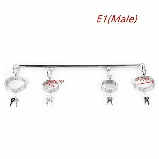 House Of Dasein Metal Spreader Bar Cuffs Collar Bondage Restraint Kits Slave Shackles Set Bdsm - Skin - E1 Male