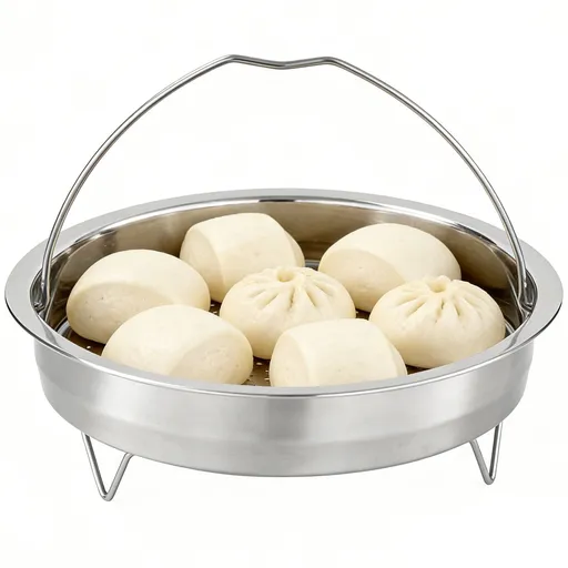 304 Stainless Steel Steamer Basket, 7.9" Vegetable Steamer Basket for Pot, Deepened Design Food Steamer for Cooking, Easy to Clean, Rust-Proof