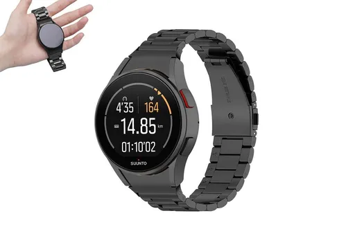 Stainless Steel Band Strap Compatible With Samsung Galaxy Watch 6 5 4 18.5cm Black