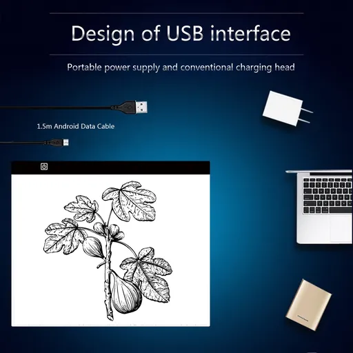 Portable A3 LED Tracing Light Box - 15.75x13.2 Inch Slim Light Pad with USB Power, Adjustable Brightness for Artists, Sketching, Animation & Design C
