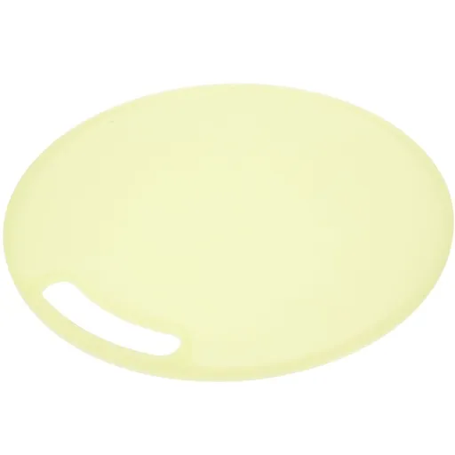 Portable Round Cutting Board in Light Green, Plastic Kitchen Tool, Dishwasher to Clean