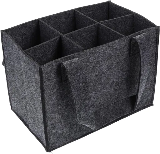 6 Bottle Wine Rack - Dark Grey - Storage Organizer for Bottles