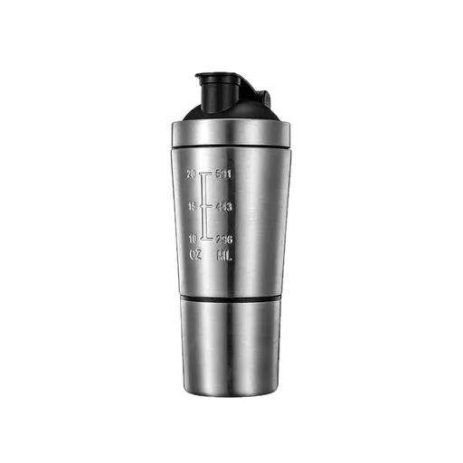 Shaker Bottle for Protein Mixes, 27-Ounces Protein Shaker Bottle, Stainless Steel Shaker Bottle with Wire Whisk, Small Shaker Bottle, BPA Free, Leak-Proof, Dishwasher Safe