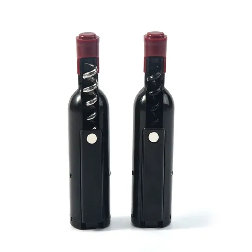 2 pack Magnetic Wine Bottle Corkscrew, Wine Opener Portable Screw Corkscrew Multifunction Wine Bottle Opener Black
