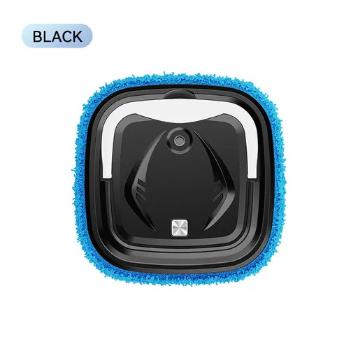 Black P6 Smart Robotic Mop and Floor Cleaner for Full Home Cleansing – High Power, Wet & Dry Dual Use, Obstacle Sensing, Spray Humidifier, 2.5H USB Rechargeable Long Battery Life and 8cm Low-Profile Body, Large 25X 25CM Advanced Mopping Pad (EOFY Pro