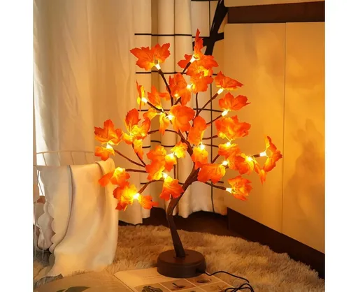 Night Lights -24 Led Lights Maple Leaf Tree Lights
