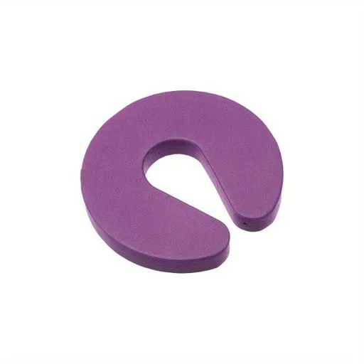 10pcs Safety Locks - EVA C-Shape Door Stoppers & Cabinet Secures, Soft Foam Finger Protectors, Assorted Colors 10pcs Purple