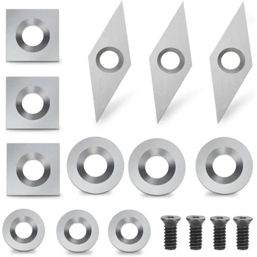 12 pcs Carbide Cutting Inserts Wood Turning Tools Carbide Inserts Wood Turning Gouges