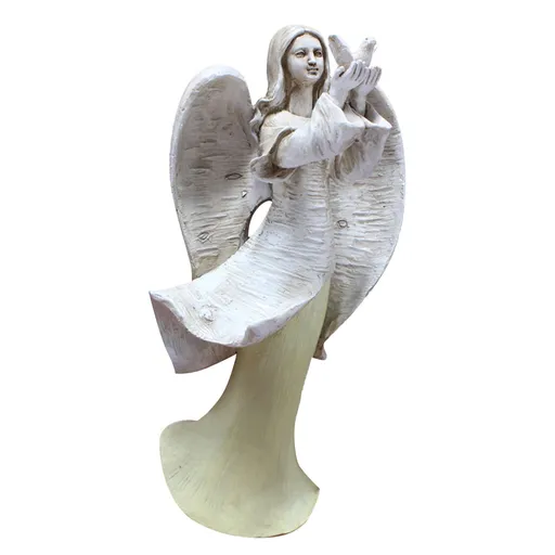 Angel Statue Vintage Resin Angel and Dove Sculpture Figurine for Home Wedding Decor
