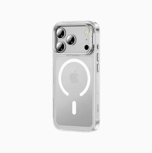 Kickstand Phone Case for iPhone 17 Pro Max Shockproof Magnetic Silver