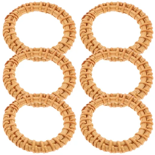 Set of 6 Khaki Woven Napkins, 1.9 Inch Decorative Table Accessories for Din, Parties, and me Use