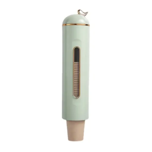 Disposable Paper Cup Organizer Large Capacity Automatic Wall Mounted Cup Dispenser for Home Office Green