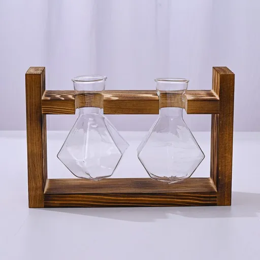 HydroponicWoodenFramewithSnap-On-DiamondDoubleBottle