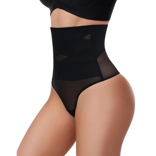 House Of Dasein Fashionable Lightweight High Waisted Shaping Plus Size Underwear For Women With Tummy Control Cinching Butt Lifting And Body Sculpting Effect - Black - S