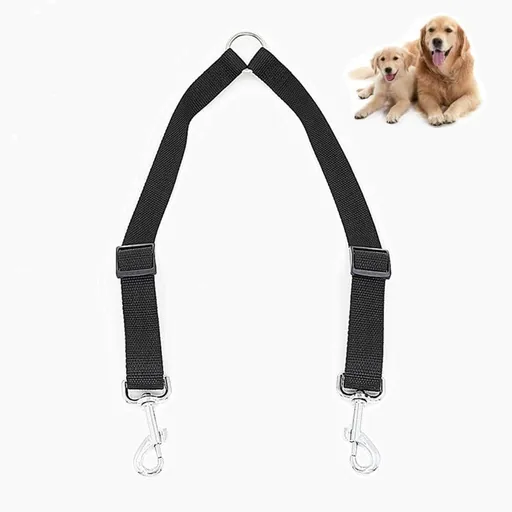 Double Dog Walker Leash, in Length, Head Tilt Adjustable, Tin Alloy Snaps, Suitable for Dogs and Puppies