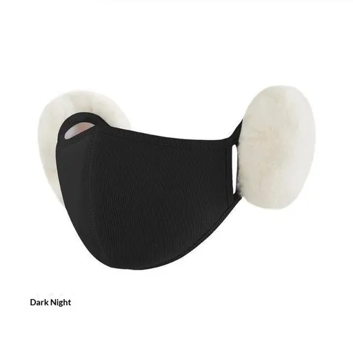 2 pack Mouth Mask Warmer polyester-cotton Earmuff Winter Warm Full Ears Protection Accessories Half Face Mask with Earflap Outdoor