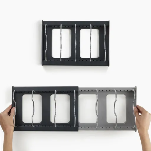 Expandable Pot Lid Organizer Rack PP Stainless Steel Pot Lid Holder Cutting Board Stand for Home Kitchen