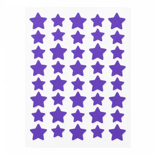 Star Acne Patches Purple 5 Sheets - 40 Stars Per Sheet, Hydrocolloid Blemish Stickers, Waterproof Sweat-Resistant Star Pimple Covers