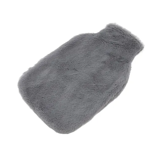 2000ML Hot Water Jug Bag Rubber Double Sided Hand Inserted Large Explosionproof Hot Water Pack for Home Back Pain Dark Gray