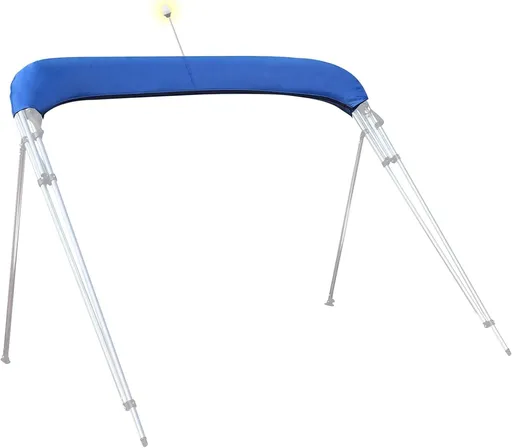 Blue 600D Marine Grade Bimini Top Boot Cover, UV‑Resistant Waterproof Oxford Storage Bag for 3‑4 Bows Bimini Canopy with Stern Light Zipper Opening(3BOW 73-78W)