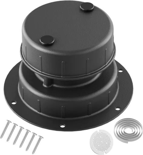 RV Plumbing Vent Cap - Aluminum Trailer Roof Pipe Vent Cover - Weatherproof Durable Replacement for RV Camper Motorhome - White 1-Pack