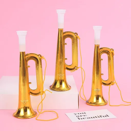 10Pcs Gold Noise Makers for Kids Adults Party Horns and Blowers Noisemakers for Birthday Baby Shower Graduation Sporting Events