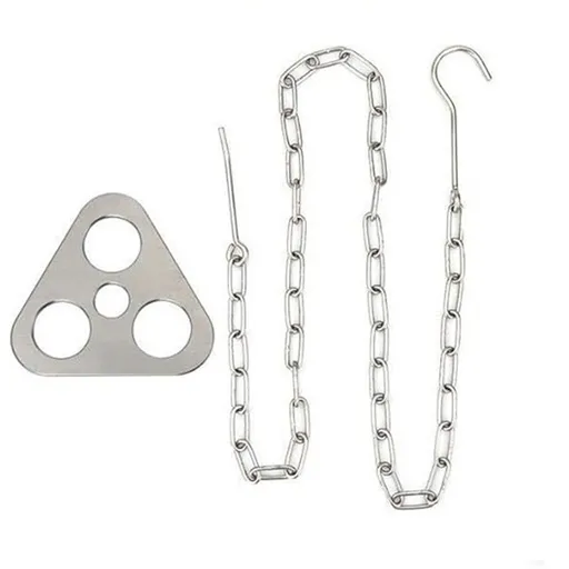 Camping Tripod Board，Turn Branches into Campfire Tripod ，Stainless Steel Campfire Support Plate with Adjustable Chain，for Hanging Cookware,Portable Camping Gear